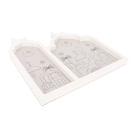 K&B Moderne Duurzame MDF Decoratieve Schaal voor Eid Al-Fitr Feest Fruitplateau Te Koop