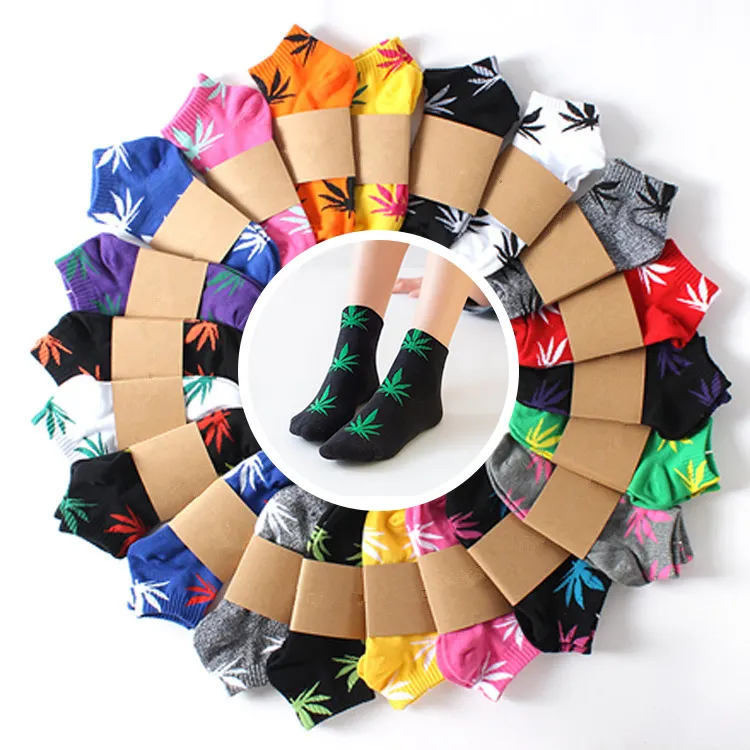 INS HEHE-Calcetines coloridos de hoja de arce para hombre y mujer, medias deportivas de varios colores, estilo Hip Hop, Unisex