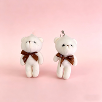 Porte-clés en peluche lapin Teddy en gros, mini-poupée lapin douce personnalisée, écologique et durable