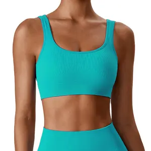 Mulheres Sports Running Yoga Fitness Compressão Fitting Pattern Quick Dry Função Atlético Desgaste sutiã esportivo para peito grande