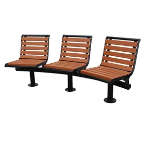 Gavin Site Furniture 3 Seater Picnic Benches Recycled Plastic And Metal Curved Park Bench Seat