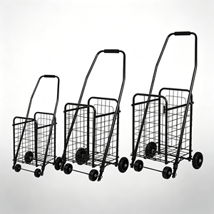Heavy Duty Supermarket Grocery <b>Cart</b> 340L Wire Mesh Large Capacity Quiet Caster <b>Wheels</b> Rolling Retail Store Use Set Kit Pro - Product Image 6