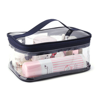 Sac de voyage en PVC/TPU imprimé et personnalisé, trousse à cosmétiques, sac de rangement Double couche, pochette de voyage, trousse OEM étanche