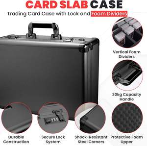 Y Y 140+ 4 ROW Graded Card Storage Box Graded Card Slab Case Card Storage Case Aluminum - Product Image 4