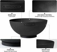 Brasero Hemisphere - Brasero en métal minimaliste pour balcon et terrasse, poêle décoratif d'intérieur/extérieur