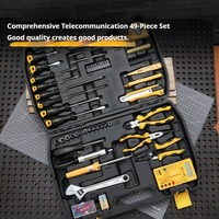 Kit de réparation complet de télécommunications ensemble d'outils de maintenance de réseau professionnel avec outil de sertissage professionnel
