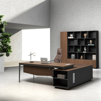 Table de chef de bureau chef de la direction hauteur électrique en forme de L bureau assis debout exécutif