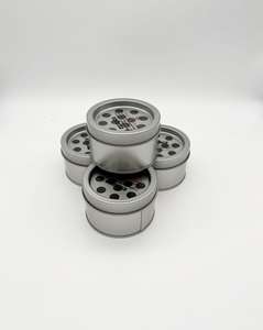 מאפרה ממתכת עגולה עם חורים, מיכל סיגריות ממתכת לחדר עישון, לרכב או לשימוש חיצוני - Product Image 4