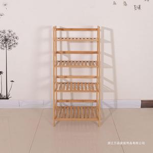Bamboo Storage <b>Shelf</b> Rectangle Minimalist <b>Standing</b> Type Office Organizer Eco-Friendly A0069 - Product Image 2