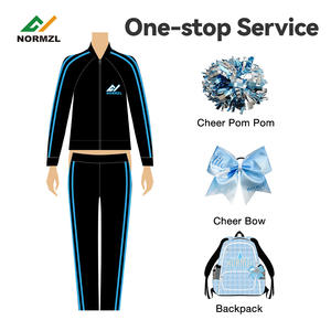 سترة رياضية سوداء للرقص الأكاديمية يهتف الاحماء رياضية التألق الراين شعار سترة التدريب - Product Image 5