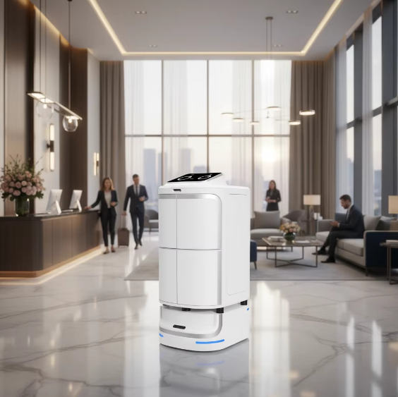 Intelligent Hotel Delivery Robot with VSLAM Navigation 100kg Payload & IP65 Rating App-Controlled for Room Service