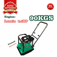 XCPRO Vente en gros usine Compacteur à plaque vibrante industrielle à essence 90 kg 6,5 CV Moteur Loncin G200 pour la construction routière