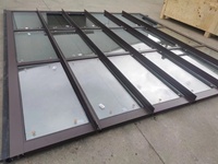 Porte de garage sectionnelle automatique en alliage d'aluminium avec verre dépoli, télécommande, porte résidentielle moderne