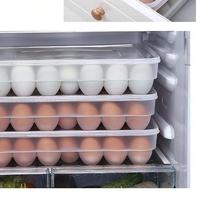 Boîte de rangement pour œufs à 34 compartiments multi-niveaux - Minimalisme moderne, plastique PP, plateau à œufs antichoc pour réfrigérateur, conservation de la fraîcheur