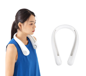 Ventilador personal recargable de <span class=keywords><strong>aire</strong></span> <span class=keywords><strong>acondicionado</strong></span> sin aspas de cuello portátil Mini ventilador de cuello de refrigeración manos libres para exteriores - Product Image 2