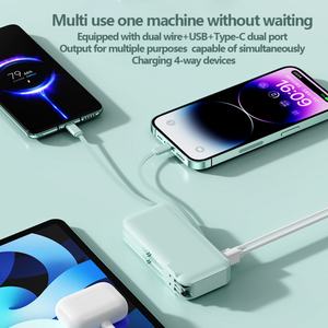 Portable High Capacity 10000mAh Travel Power Bank Fast Charging Dual USB Type-C Wall <b>Plug</b> <b>Adapter</b> US AU EU UK Mini USB Input - Product Image 5