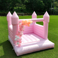 Château gonflable de mariage couleur macaron unie, trampoline en PVC, taille 4x4M, thème Bluey, marque QY, modèle QY001, usage commercial