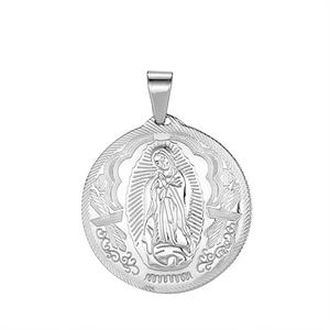 Hip Hop Coin Religious Anti Non Tarnish Virgin Mary Pvd Stainless Steel Fashion Jewelry Pendants <b>Necklaces</b> <b>for</b> <b>Men</b> Women 2025 - Product Image 5