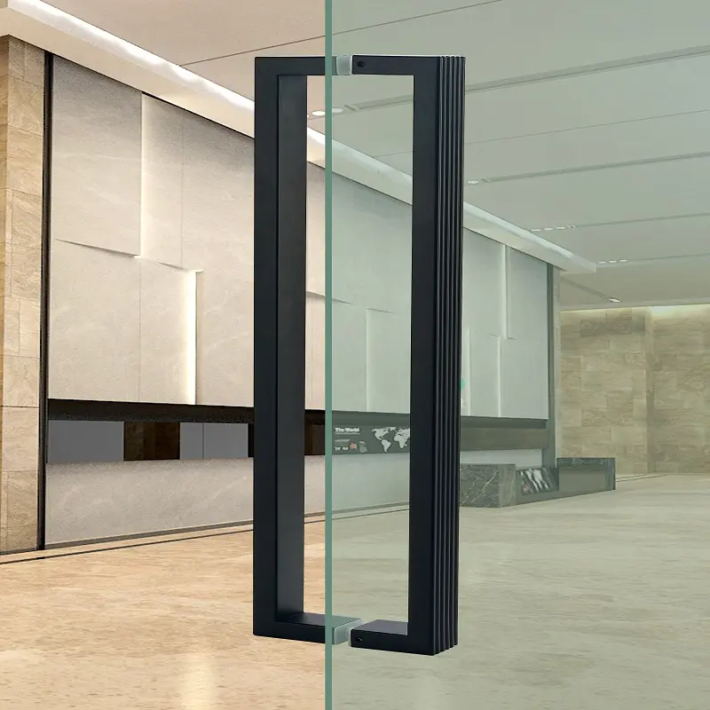 Porta de entrada Aço Inoxidável Handle para Office 24 inch Modern Retangular Straight Glass Porta Pull Handle