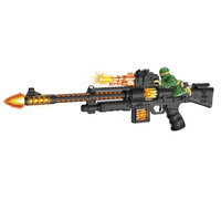 Pistolet Mitrailleur Électronique en Plastique pour Enfants avec Musique, Sons et Lumières – Cadeau d'Anniversaire pour Petit Garçon