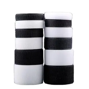 एसएएस शीर्ष गुणवत्ता 100% नायलॉन उत्पाद Velcroes कस्टम लोगो आकार काले सफेद हुक और पाश का पट्टा