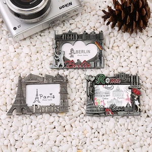 Cadre photo 3D personnalisé en alliage de zinc France Berlin célèbre ville tourisme souvenir <span class=keywords><strong>mini</strong></span> réfrigérateur aimant vintage - Product Image 6