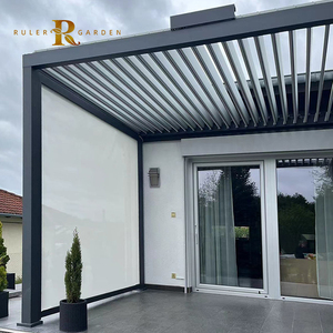 Auvent de patio moderne gardesol persienne automatique natation aluminium kits de toit réglable motorisé bioclimatique <span class=keywords><strong>pergola</strong></span> à persiennes - Product Image 1
