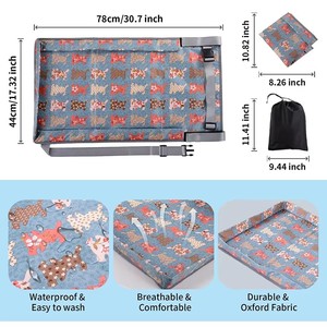 Estensore Portatile Pieghevole per Sedile <span class=keywords><strong>Aereo</strong></span> con Poggiapiedi per Bambini 2-4 Anni, Letto per Bambini in Poliestere - Product Image 4