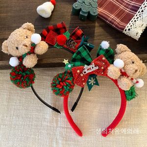 Diadema Navideña con Oso de Peluche, Accesorio para el Cabello, Estilo Dulce y Fresco, Decoración Unisex - Product Image 4