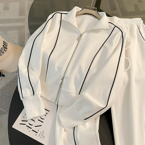 Conjunto de <span class=keywords><strong>Top</strong></span> y Pantalón para Mujer en Contraste, Conjuntos Casuales Modernos para Mujer, Conjuntos Deportivos Clásicos para Mujer, Gran Venta - Product Image 3