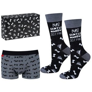 Factory Custom Packing Men's Male Boxers and Crew <b>Socks</b> Set 2 Pieces One <b>Box</b> Cotton Breathable Underwear for Men - Product Image 6