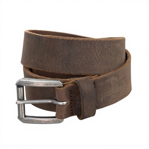 Cinturón de Cuero 100% Vacuno Hecho a Mano para Hombre, Diseño Cuadrado Vintage Ecológico con Hebilla de Acero de 2 Pulgadas, B S International de Una Pieza - Product Image 5