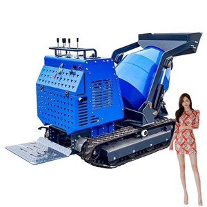 Livraison gratuite Petit véhicule de transport sur chenilles de 0, 4 m3 bétonnière Dumper à chenilles à vendre - Product Image 5