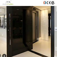 Porte pivotante en aluminium à rupture de pont thermique MULTISHADES, double vitrage sur mesure pour maisons résidentielles