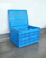 Caisses de stockage industrielles pliables en plastique PP perforé, durables, recyclables et empilables pour fruits et légumes