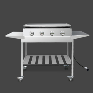 Quemadores de barbacoa de Gas plateado personalizados de fábrica, tapa de Gas desmontable, parrilla para el hogar, parrilla de barbacoa de Gas Natural plateado para cocina al aire libre - Product Image 1
