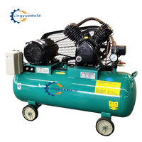 LINGYUE 150L Compresseur d'air à piston haute pression portable et silencieux 380V Moteur Lubrification du moteur Composant du noyau refroidi par air
