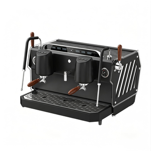 Máquina de Café de Doble Grupo Golden 9 Bar con Salida Estándar, Máquina de Espresso Negra - Product Image 1