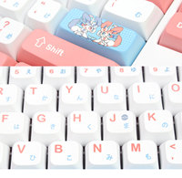 Eevee XDA Profile 130keys PBT Dye Sublimation Keycaps Set PBT Keycaps for Cherry Mx Mechanical Keyboard