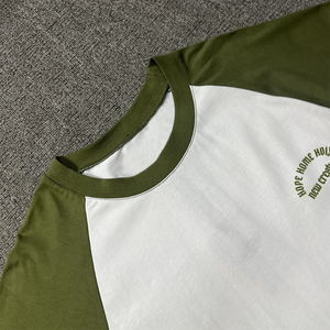 T-shirt Raglan a Maniche Lunghe Personalizzabile da Uomo, Stampa su T-shirt <span class=keywords><strong>in</strong></span> Cotone Vestibilità Ampia - Product Image 6