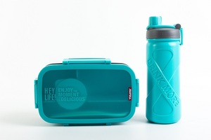 Fiambrera de plástico de 1800ml con 6 compartimentos portátil para la escuela para niños barata con juego de botellas de agua de 700ml - Product Image 2