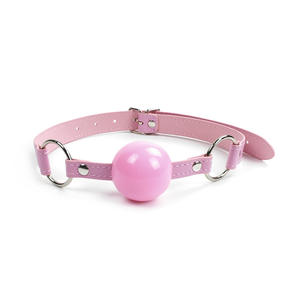 Bâillon à boule en silicone rose <span class=keywords><strong>pour</strong></span> femmes, <span class=keywords><strong>pour</strong></span> jeux sexuels, jouet sexuel en silicone, bâillon à morsure SM à bouche ouverte - Product Image 1