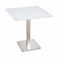 Table de salle à manger carrée personnalisable pour restaurant commercial, vente en gros d'usine.