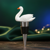 Bouchon de vin rouge Qijun Swan en résine moulée, décoration artistique créative en forme d'oiseau, ornements de vin, bouteille scellée fraîche
