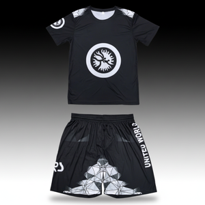 Set Kaos Rajut Pria Desain Terbaru 2026 untuk BJJ & Wrestling + Celana Pendek, Cetak Digital, 2 Pcs, Seragam MMA, Pakaian Bela Diri - Product Image 1