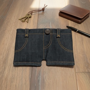 Boshiho Mini Vintage Denim <b>Wallet</b> Portable <b>Money</b> Clip Foldable With Rfid Blocking & Multi-function <b>Money</b> Clip - Product Image 6