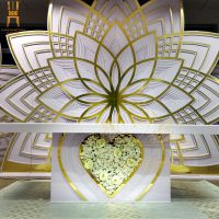 Décoration de fête, lumière LED pour table de mariage en acrylique