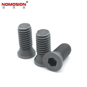 NOMOSION <b>Flat</b> Head Hex Socket <b>Screw</b> KM5*12-D7.0 Black Oxide Carbon Steel Class 12.9 Bolt For CNC Tool Holder - Product Image 1