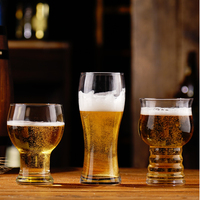 Verres à bière classiques en gros – Tasses à bière en cristal transparent avec poignée pour bars, fêtes et restaurants