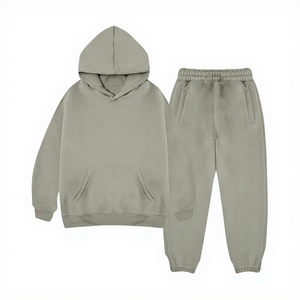 Conjunto Deportivo con Capucha Morado para Adultos Unisex, Talla Grande, 2 en 1, Estampado, Poliéster/Algodón, Color Sólido Informal, Manga Larga, Bolsillos Laterales - Product Image 2